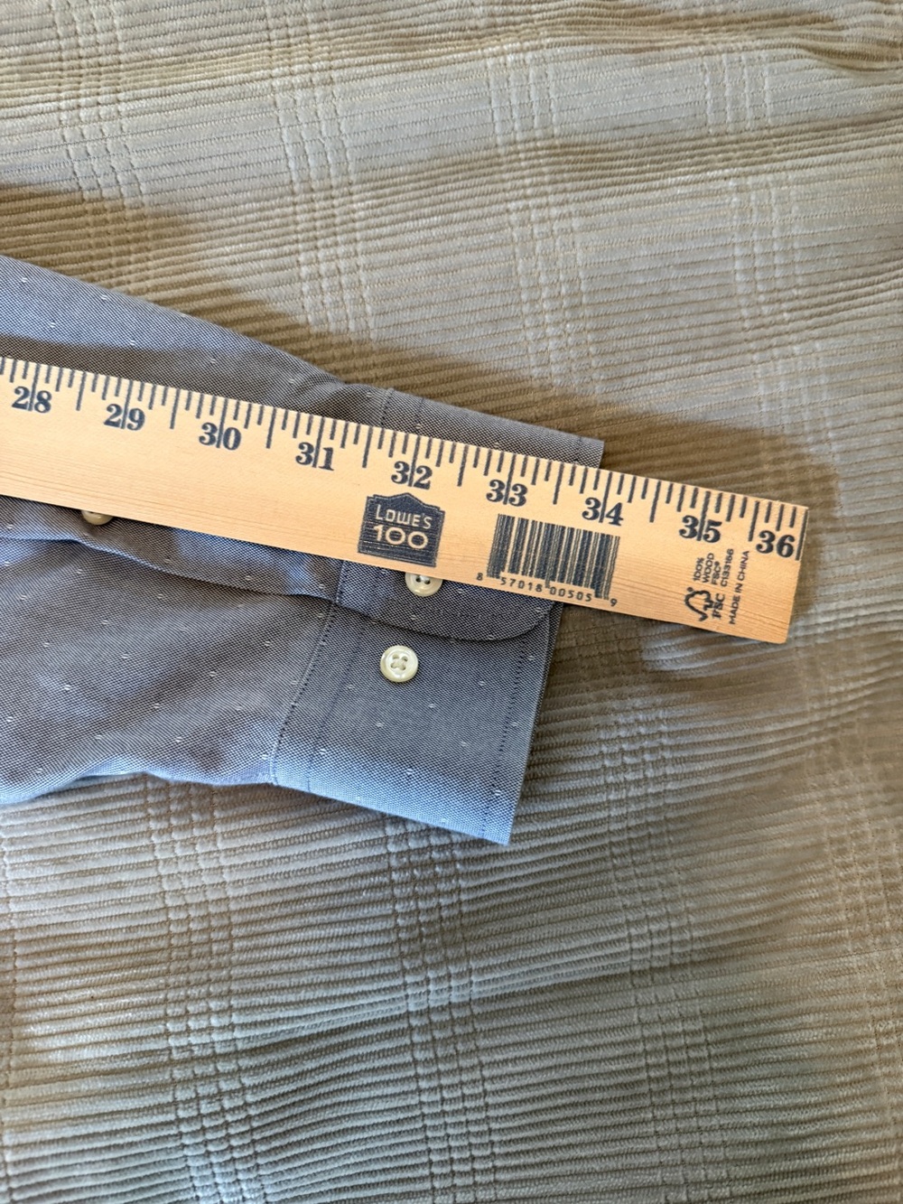Brooks Brothers Dress Shirt – Men’s 16½ / 34-35 – Blue Dobby Cotton – Non-Iron - Picture 7 of 9